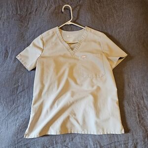 FIG Clothing Catarina One-Pocket Scrub Top in Dusty Blue